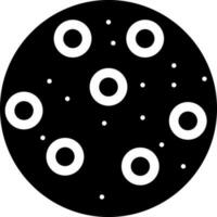 Black and White cookie decorated by dots. vector