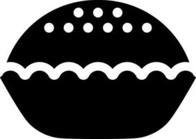 Black and White cake decorated with dots. vector