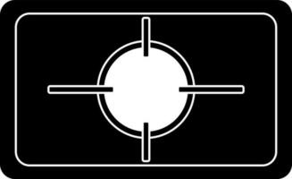 Target icon sign for shooting in stroke. vector