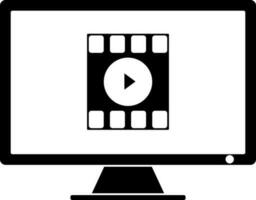 ilustración de televisión pantalla con vídeo icono. vector