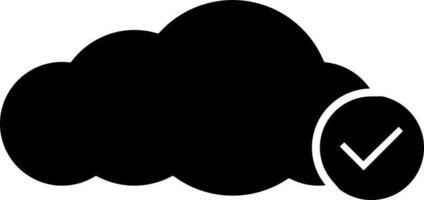 White ok sign on black cloud. vector