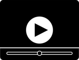 vídeo imagen icono para visto en negro y blanco. vector