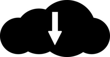 Download cloud in Black and White color. vector