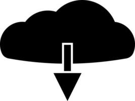 Download cloud in Black and White color. vector