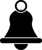 Black and White icon of Bell in flat style. vector