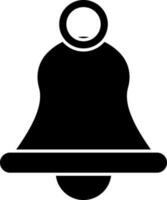 Black and White icon of Bell in flat style. vector