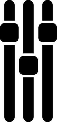 Black and White icon of Slider icon in flat style.