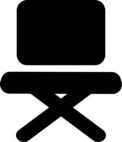 Isolated icon of Director's chair in flat style. vector