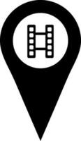 Studio or Theater location icon in flat style. vector