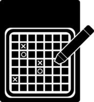 Black and White bingo with pen in flat style. vector