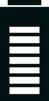 Black and White battery in flat style.