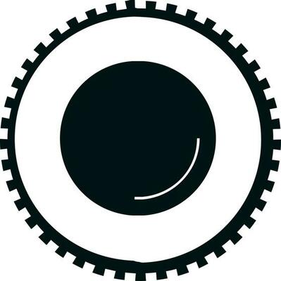 Black and white camera lens.