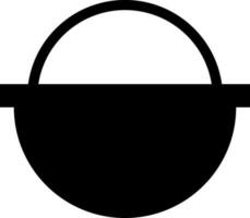 Flat style cooking pot icon. vector