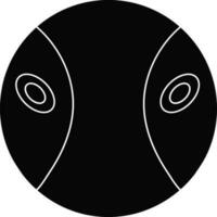 Black and White camera lens cap in flat style. vector