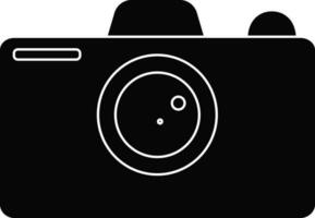 Black and white digital camera. vector