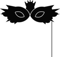 Isolated eye mask in black and white color. vector