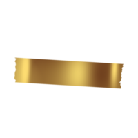 Ripped gold sticky paper png