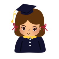 Half body graduate character png