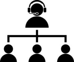 Vector illustration of customer operator icon.