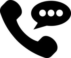 Phone chatting or calling in Black and White color. vector