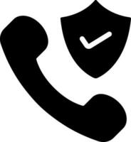 Security check phone call icon. vector