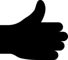 Thumb up or like icon in Black and White color. vector