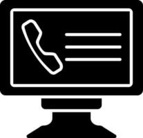 Flat style computer icon in Black and White color. vector