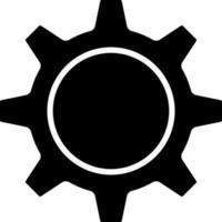 Isolated black cogwheel icon. vector
