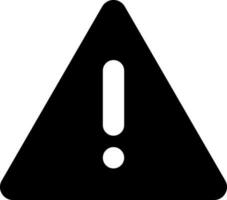 Warning message glyph icon or symbol. vector