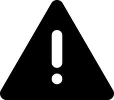 Warning message glyph icon or symbol. vector