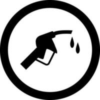 Fuel pump badge flat icon or symbol. vector