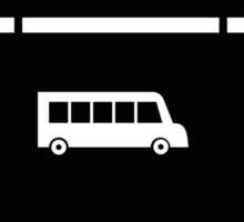 Isolated bus icon in Black and White color. vector