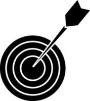 Black and White dartboard icon in flat style. vector