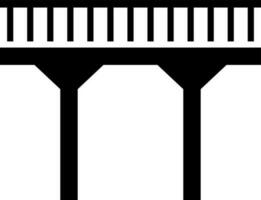 Bridge icon in Black and White color. vector