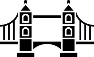 Flat style tower bridge icon. vector