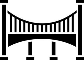 ilustración de dorado portón puente icono. vector