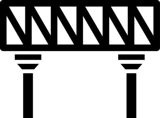 Truss bridge icon in flat style.