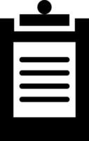 Clipboard icon in black and white color. vector