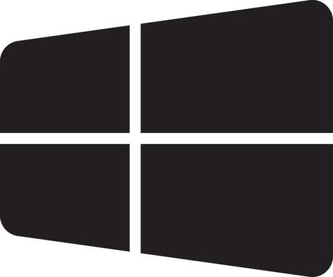 Microsoft window in flat style.