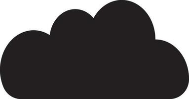 Black cloud on white background. vector