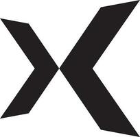 Black Xing logo on white background. vector