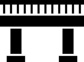 Bridge icon in flat style. vector
