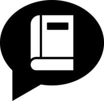 Reading book icon in Black and White color. vector