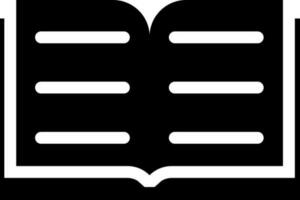 Open book icon or symbol in Black and White color. vector