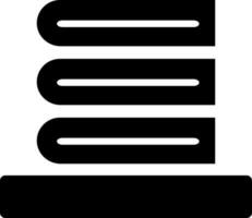 Stack of book icon in Black and White color. vector