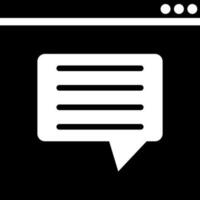 Online message icon in Black and White color. vector