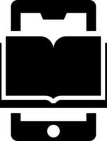 E-book icon or symbol in Black and White color. vector