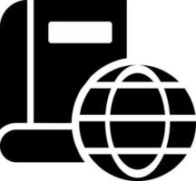 Atlas icon or symbol in Black and White color. vector