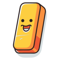 Cute eraser icon with yellow color png