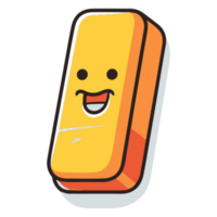 mignonne la gomme icône avec Jaune Couleur png